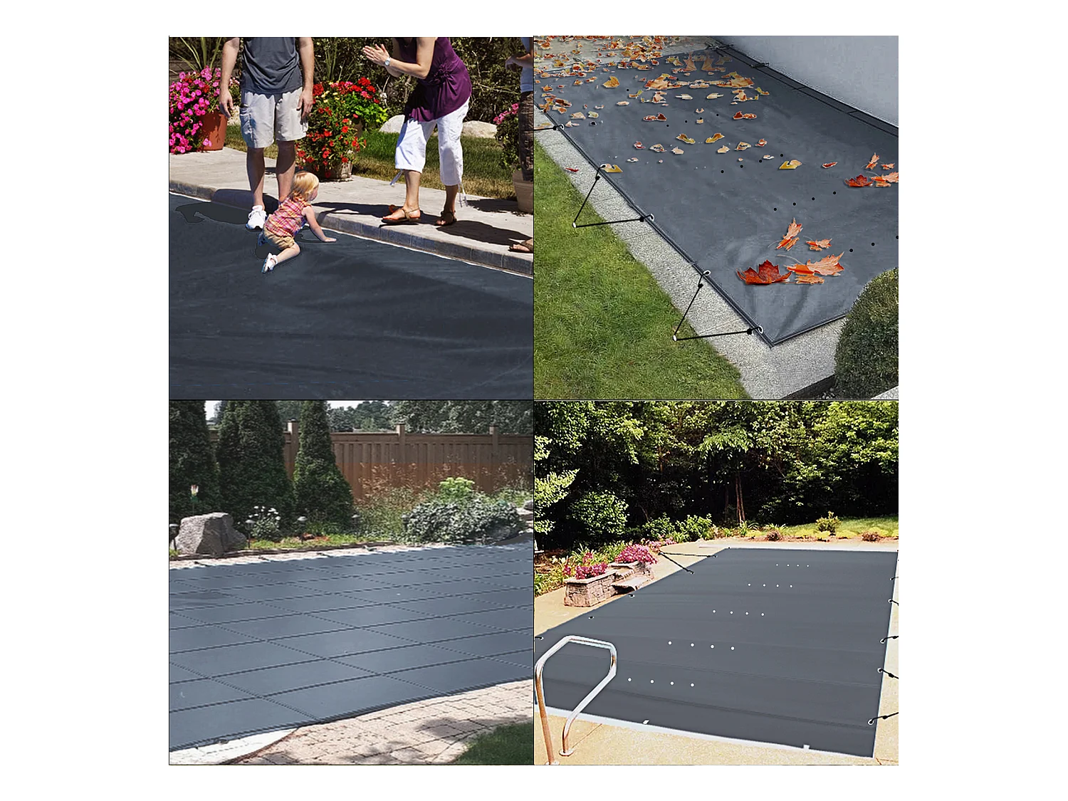 Bâche Piscine, Couverture de Sécurité SucceBuy pour Piscine Creusées, 366 x 670 cm