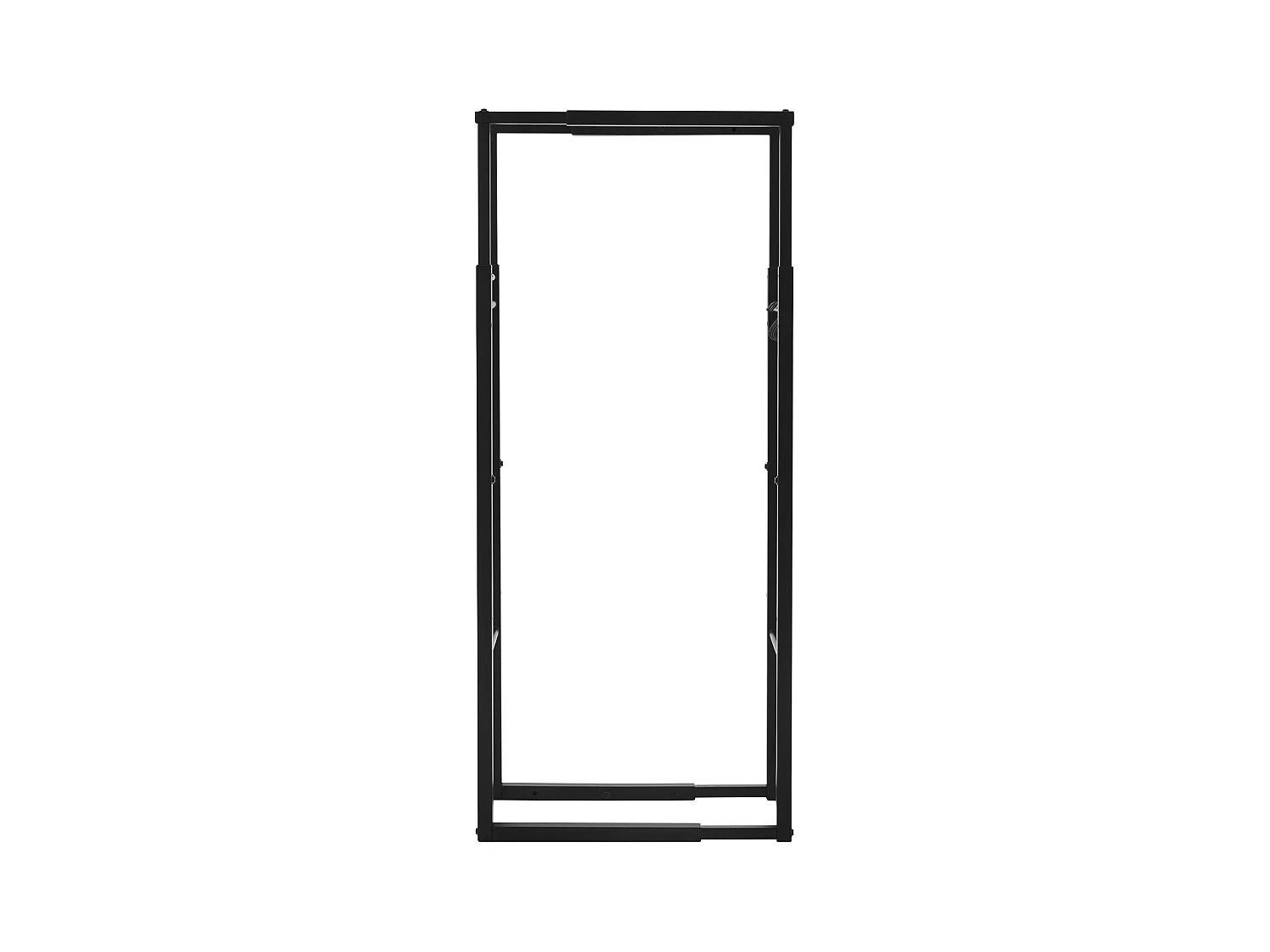 ML-Design Portalegna Regolabile in Metallo Nero con Ganci Scaffale per Legna da Camino o Stufa Rastrelliera Struttura Legnaia per Interno ed Esterno