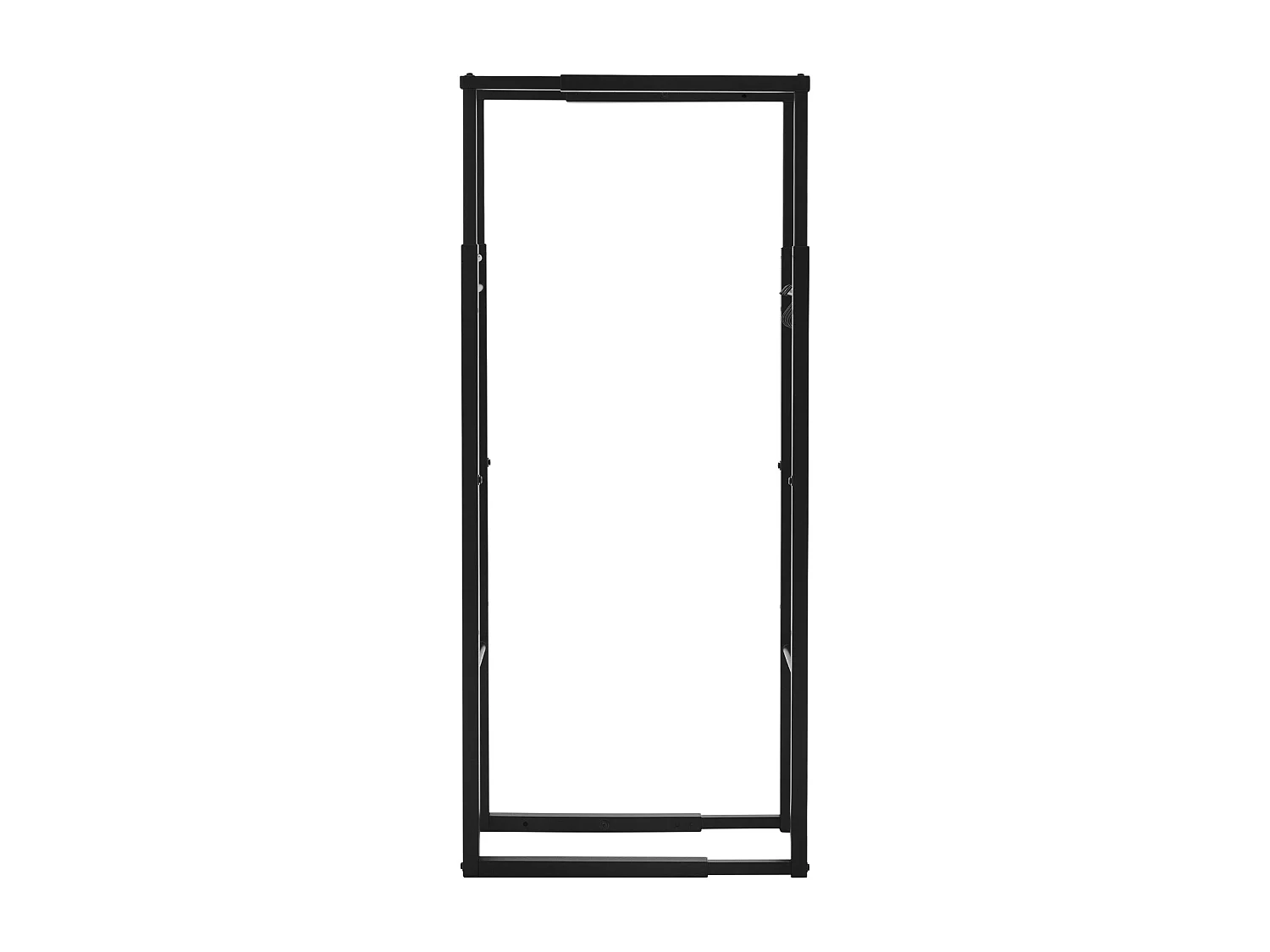 ML-Design Portalegna Regolabile in Metallo Nero con Ganci Scaffale per Legna da Camino o Stufa Rastrelliera Struttura Legnaia per Interno ed Esterno