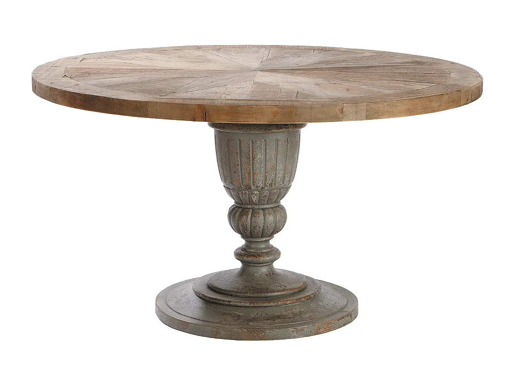 Bijzettafel van oud dennenhout L140 cm - MAGISTRAL