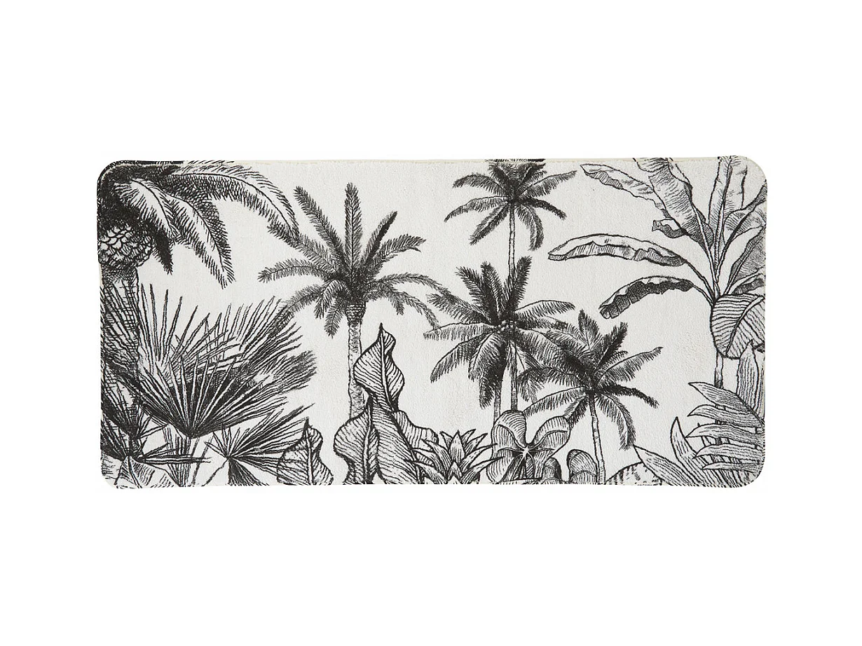 Tapis de bain antidérapant imprimé tropical 60x120cm