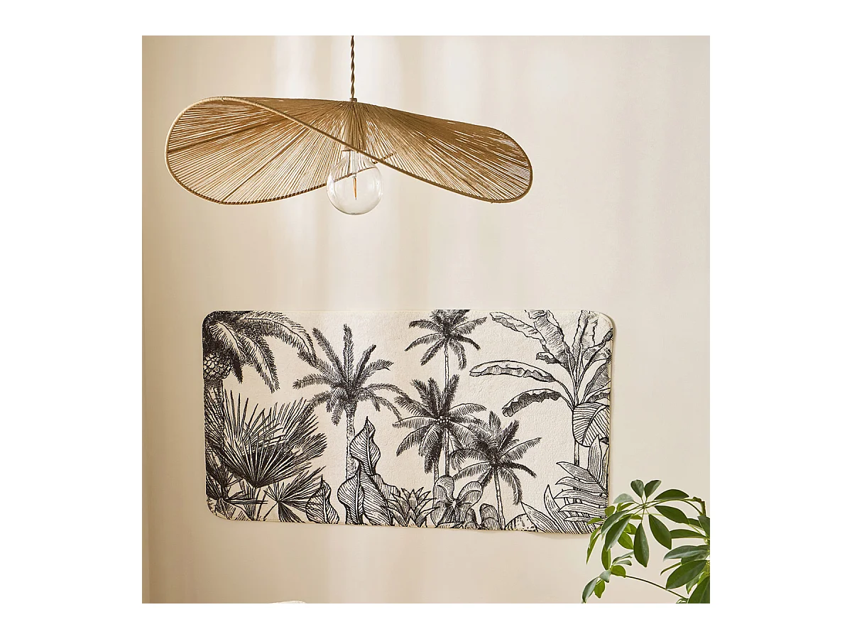 Tapis de bain antidérapant imprimé tropical 60x120cm