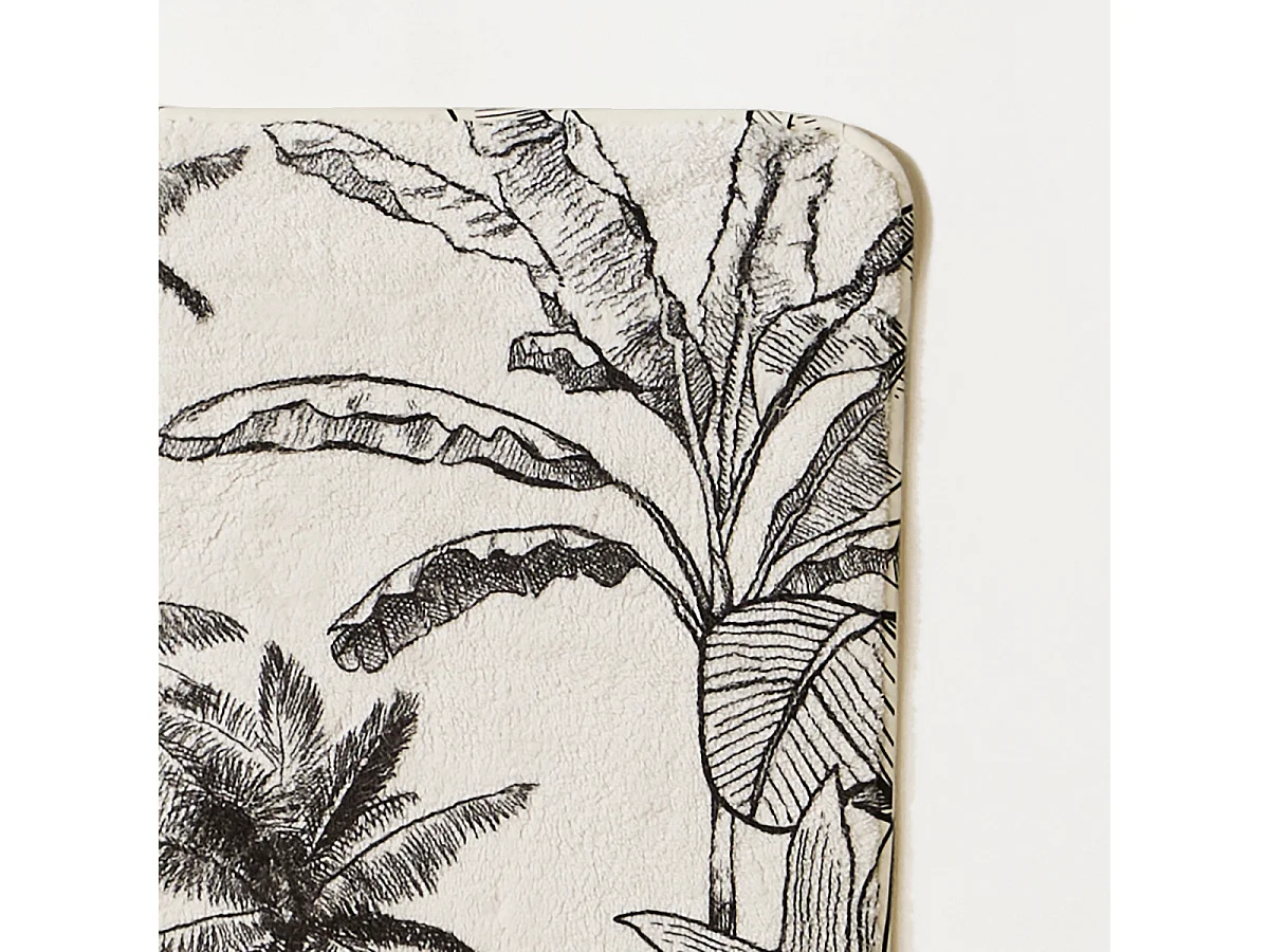 Tapis de bain antidérapant imprimé tropical 60x120cm