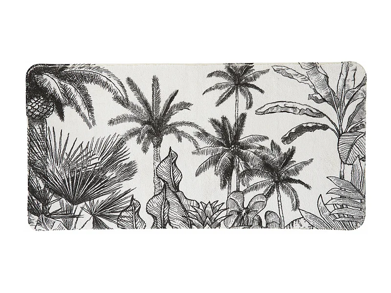 Tapis de bain antidérapant imprimé tropical 60x120cm