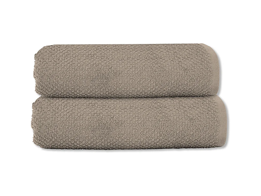 Lot 2 serviettes de toilette 50x90 coton éponge