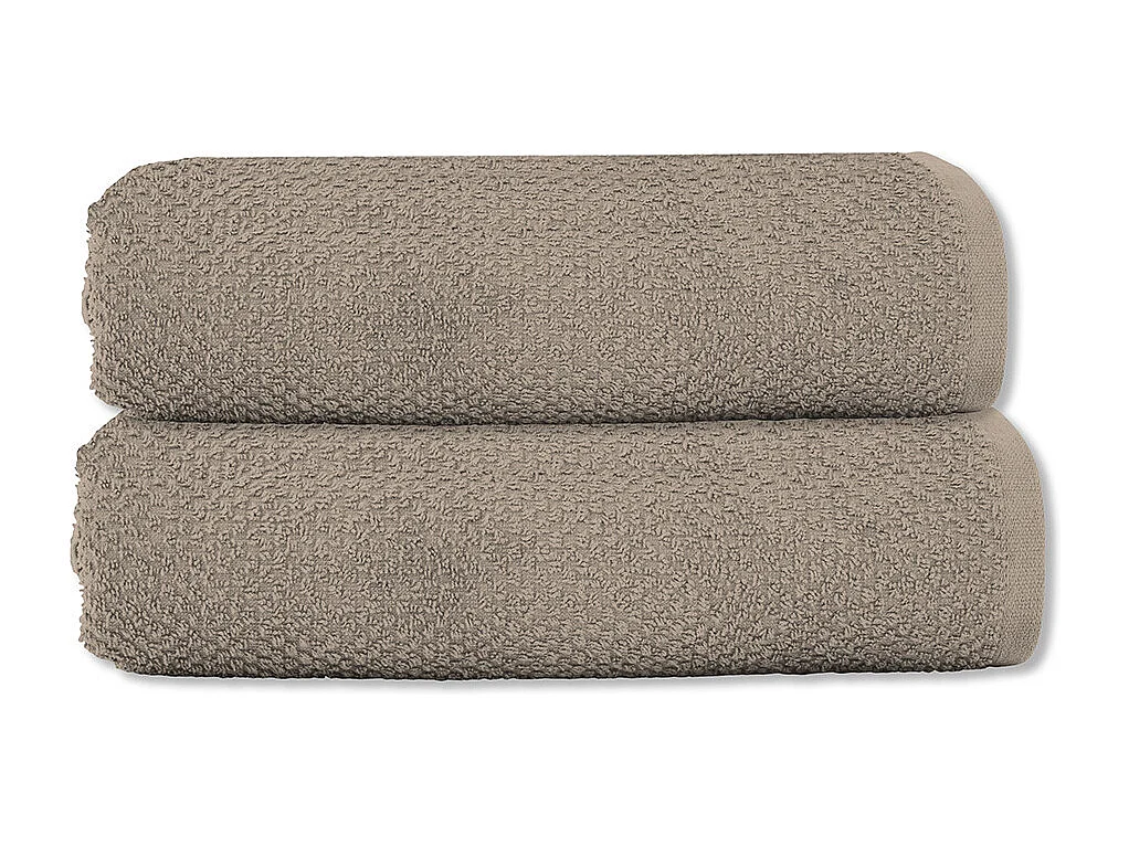 Lot 2 serviettes de toilette 50x90 coton éponge