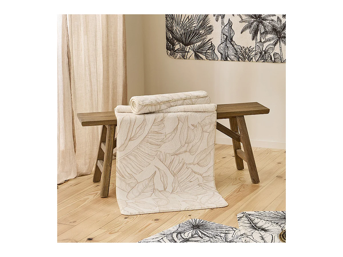 Tapis de bain antidérapant fantaisie tropical 60x120cm