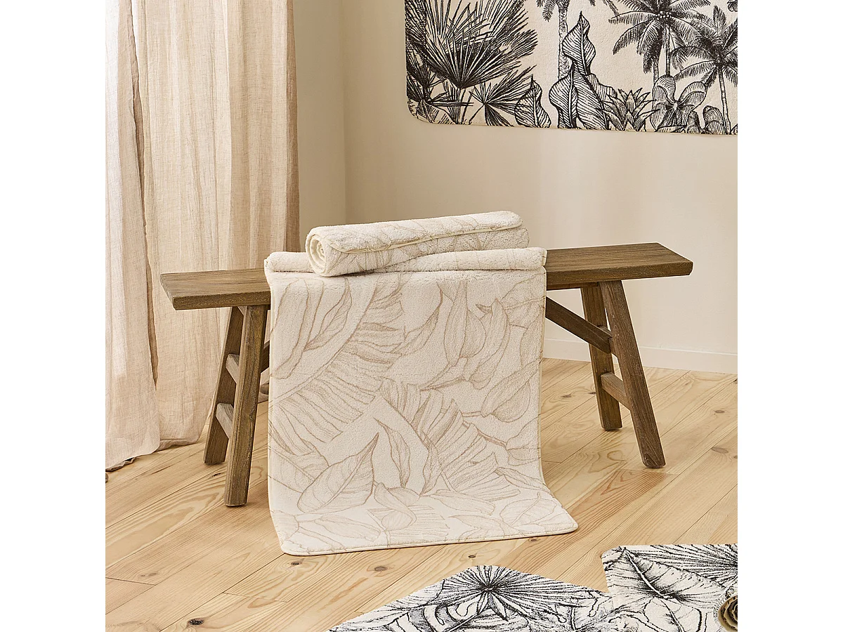 Tapis de bain antidérapant fantaisie tropical 60x120cm