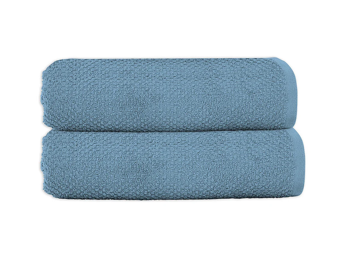 Lot 2 serviettes de bain 70x140 coton éponge