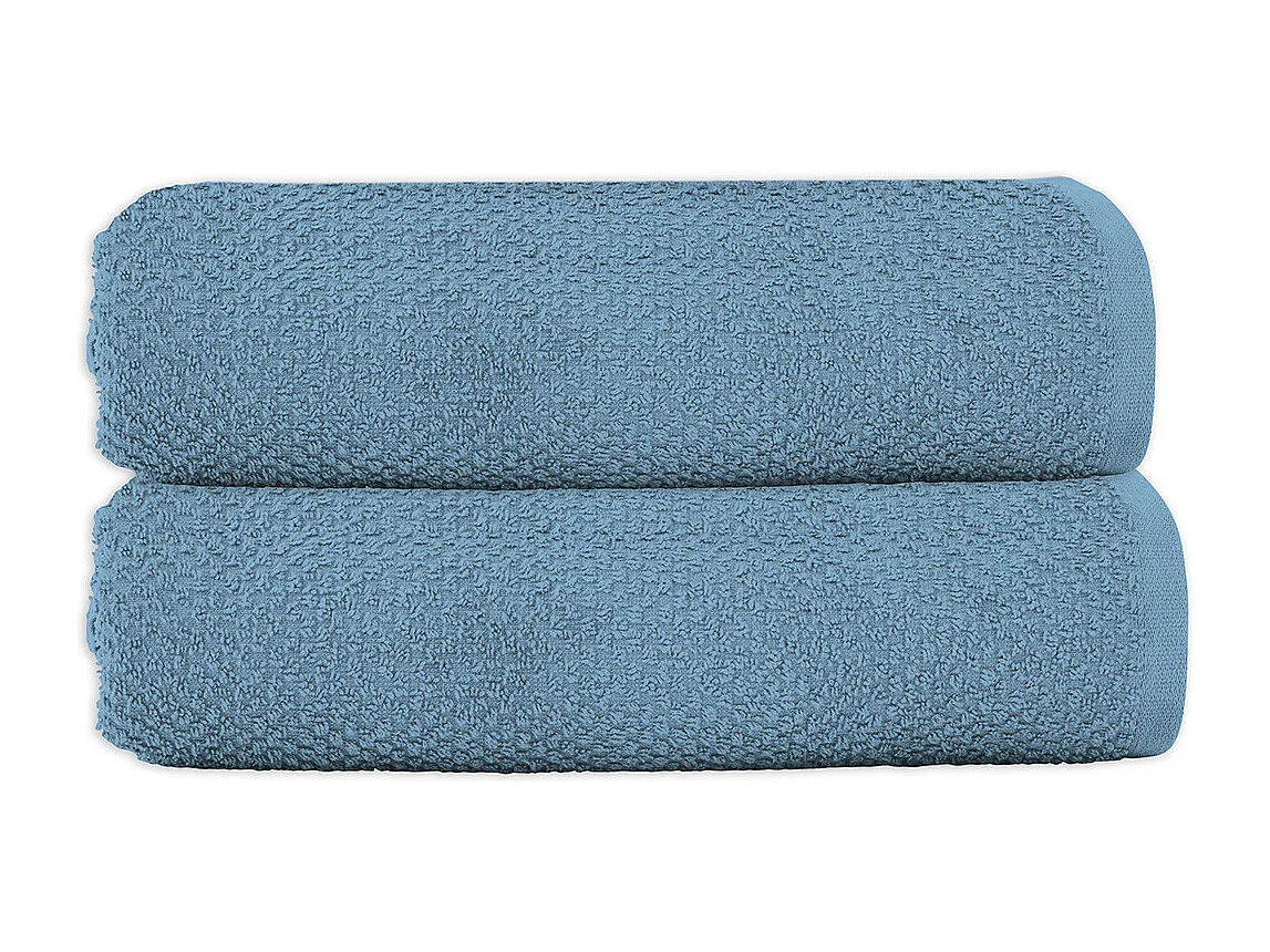 Lot 2 serviettes de bain 70x140 coton éponge