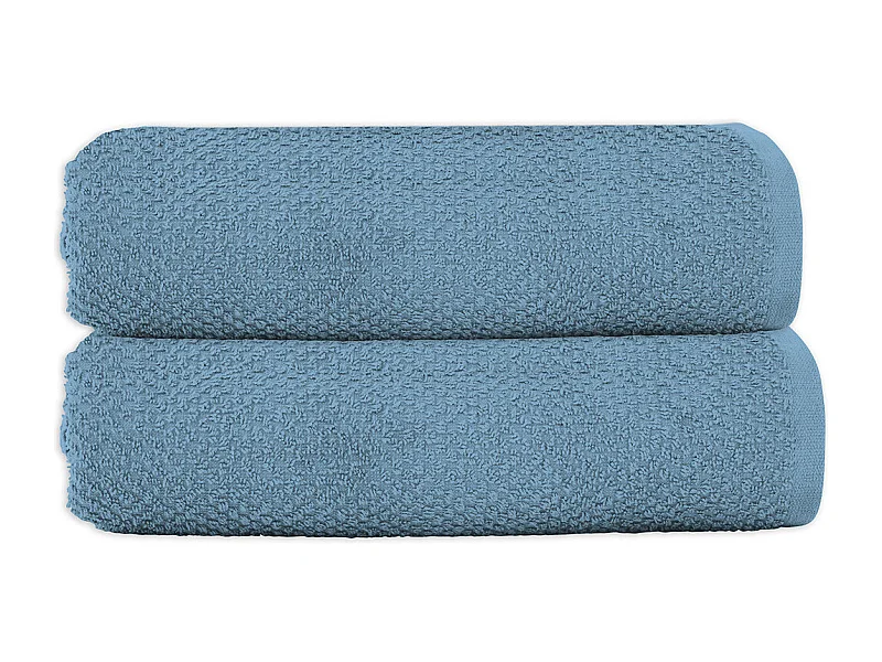 Lot 2 serviettes de bain 70x140 coton éponge