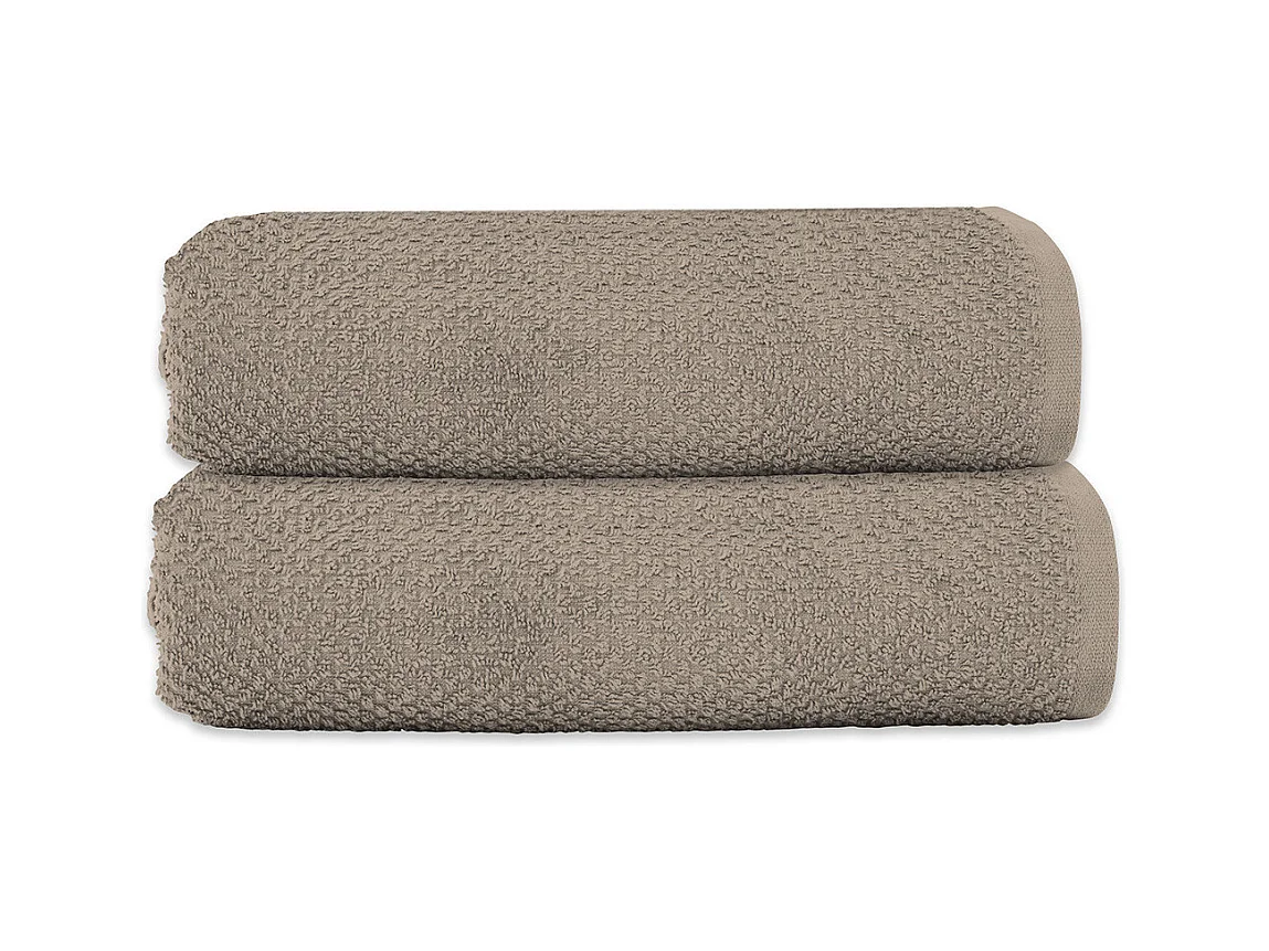 Lot 2 serviettes de bain 70x140 coton éponge