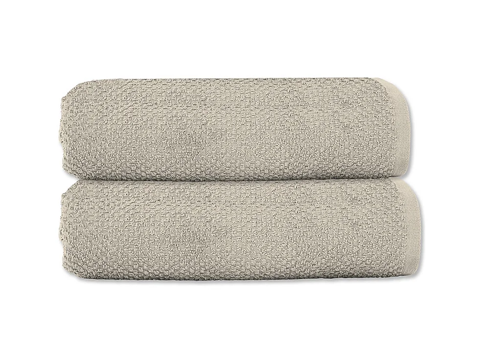Lot 2 serviettes de toilette 50x90 coton éponge