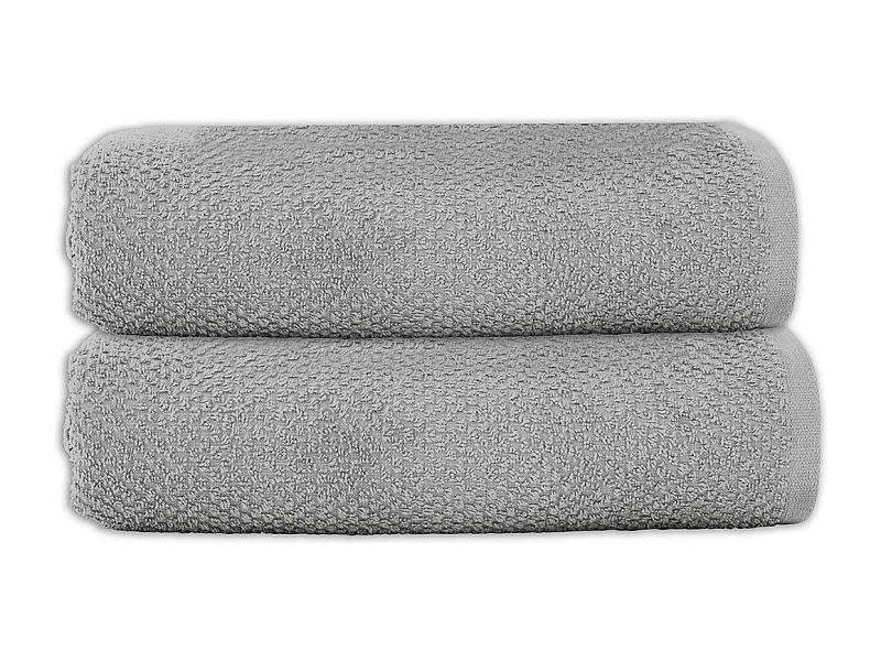 Lot 2 serviettes de bain 70x140 coton éponge