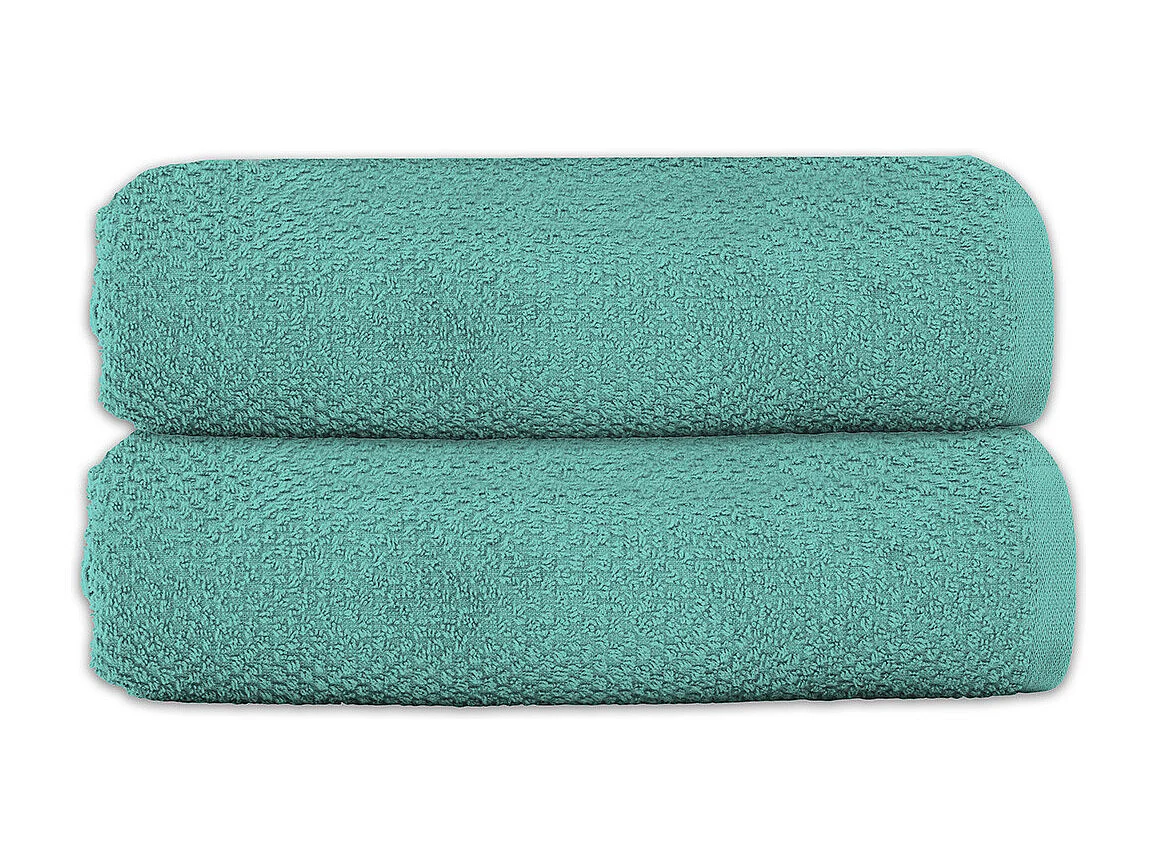 Lot 2 serviettes de bain 70x140 coton éponge