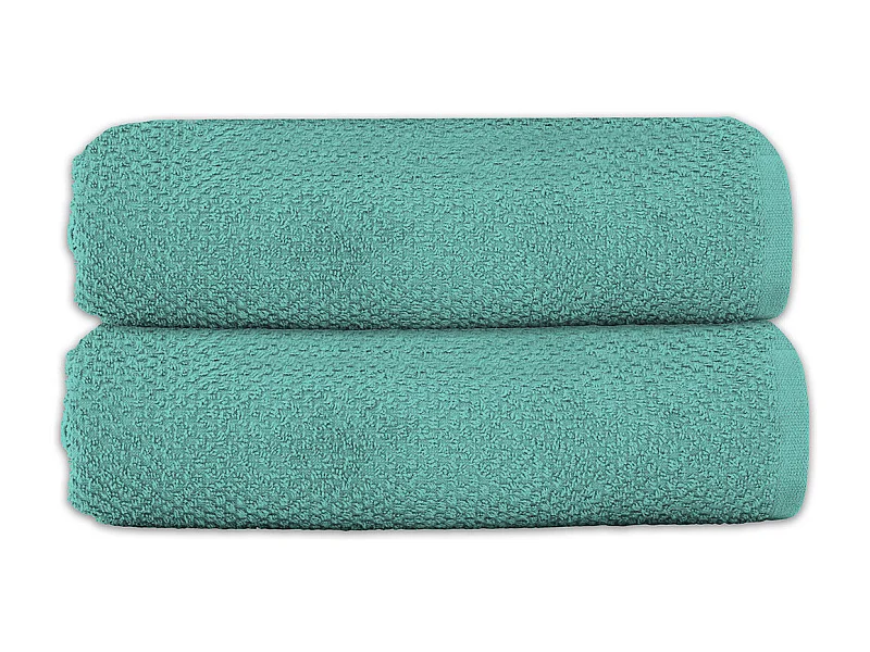 Lot 2 serviettes de bain 70x140 coton éponge