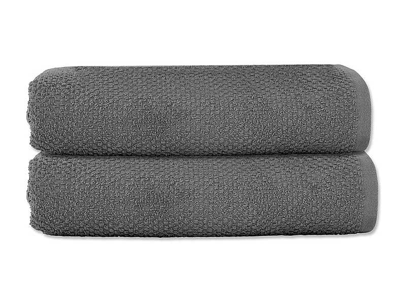 Lot 2 serviettes de toilette 50x90 coton éponge