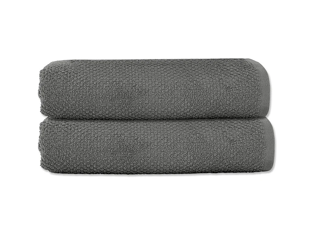 Lot 2 serviettes de toilette 50x90 coton éponge