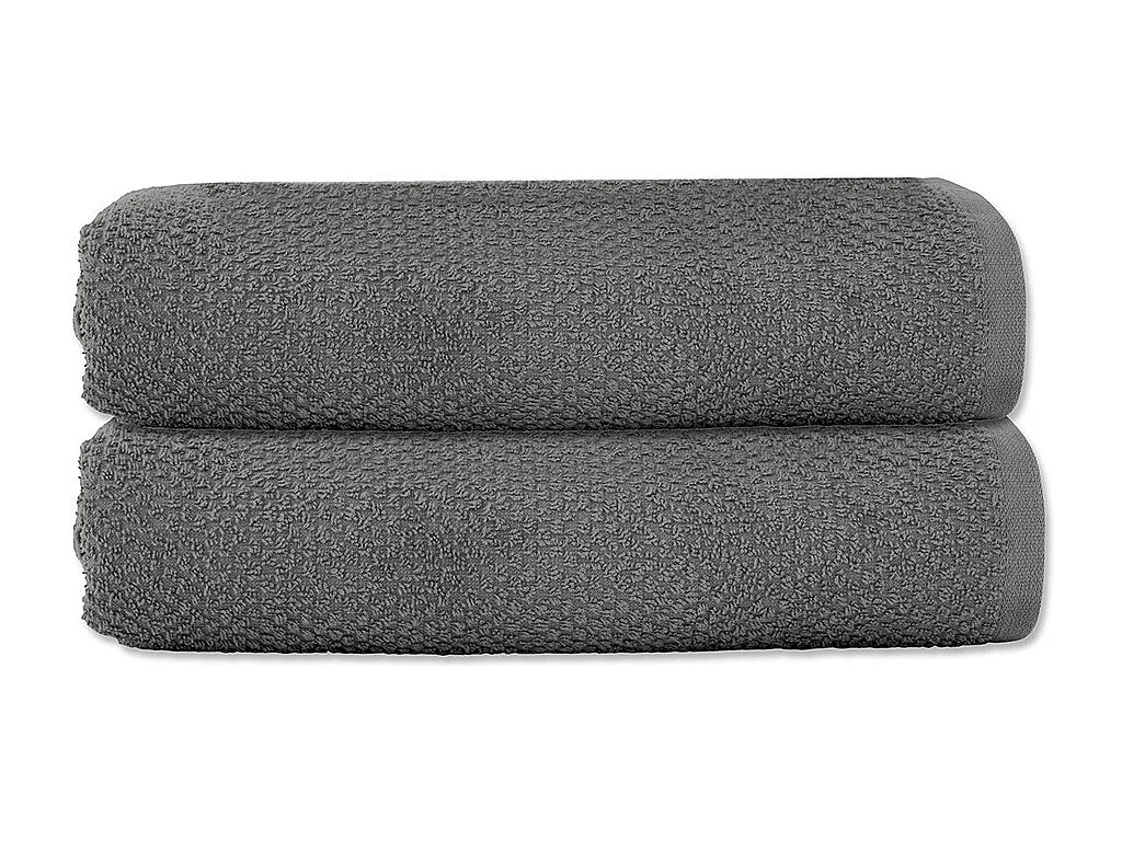 Lot 2 serviettes de toilette 50x90 coton éponge