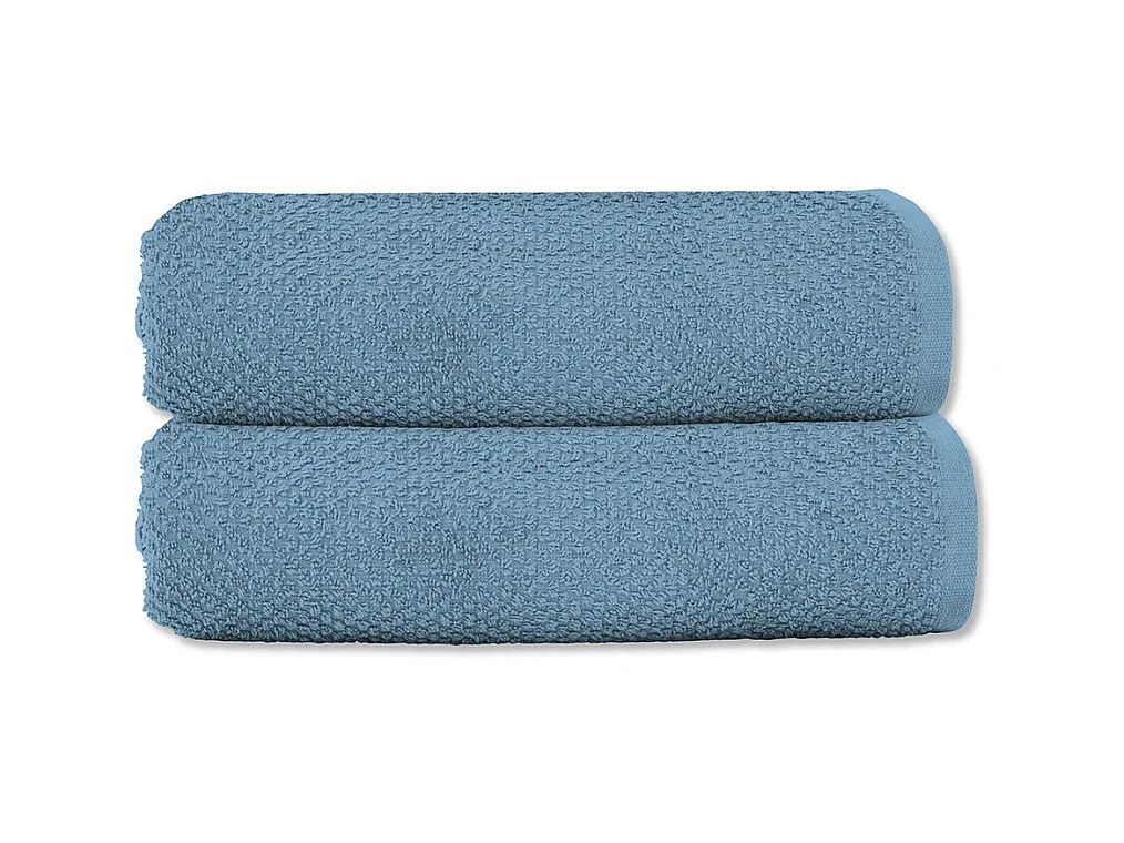 Lot 2 serviettes de toilette 50x90 coton éponge