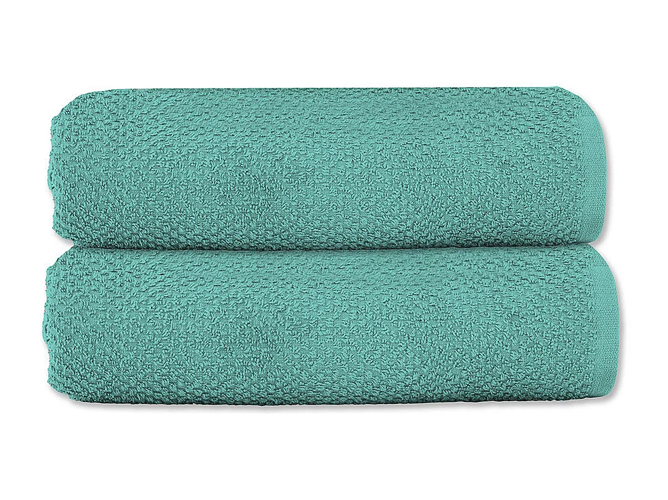 Lot 2 serviettes de toilette 50x90 coton éponge