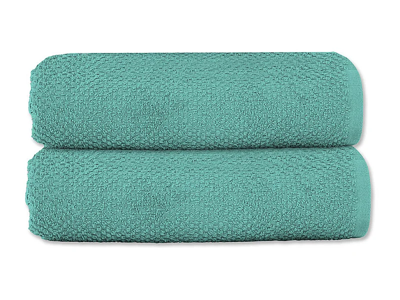 Lot 2 serviettes de toilette 50x90 coton éponge