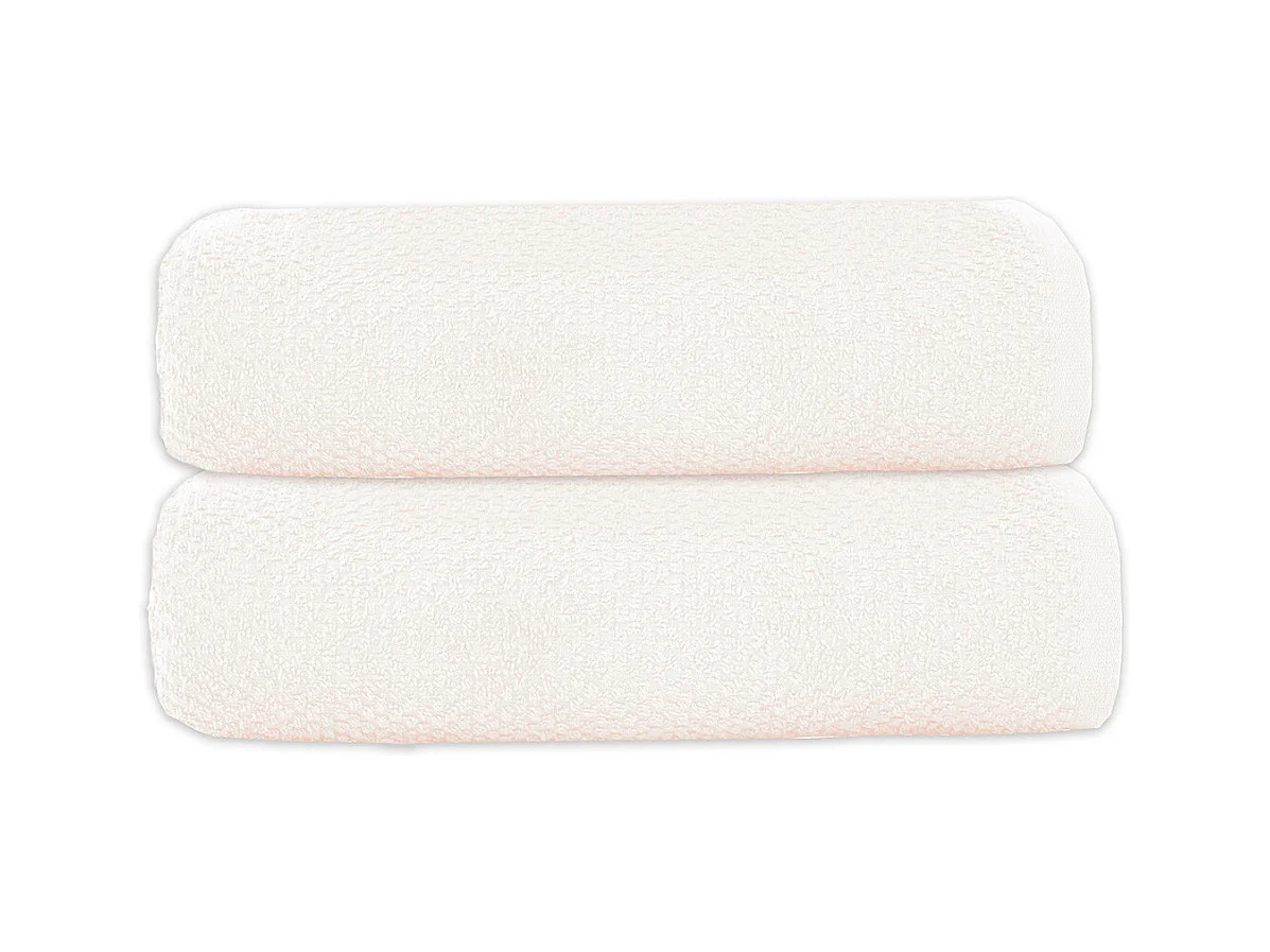 Lot 2 serviettes de bain 70x140 coton éponge