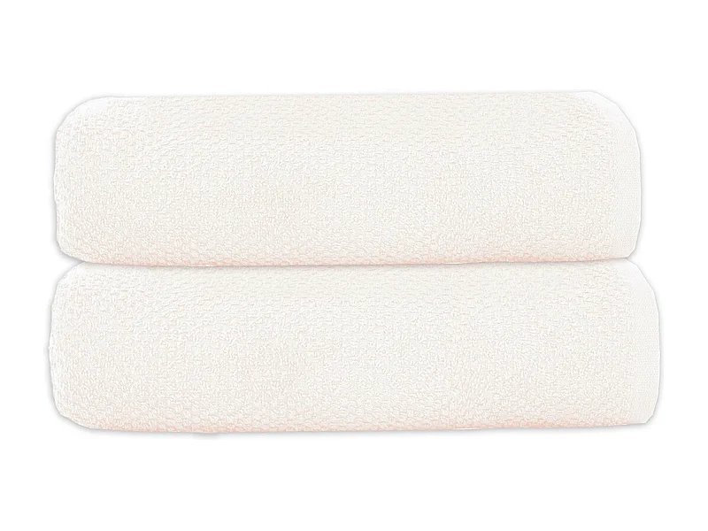 Lot 2 serviettes de bain 70x140 coton éponge