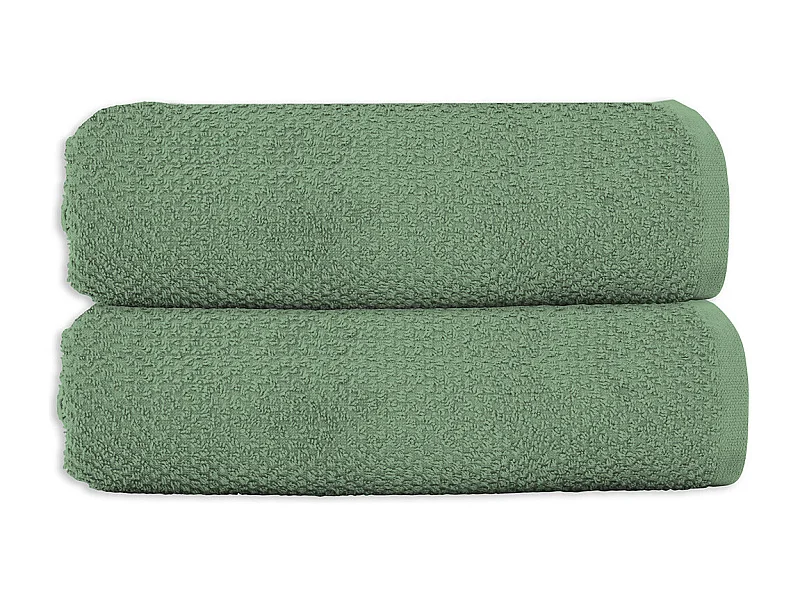 Lot 2 serviettes de bain 70x140 coton éponge