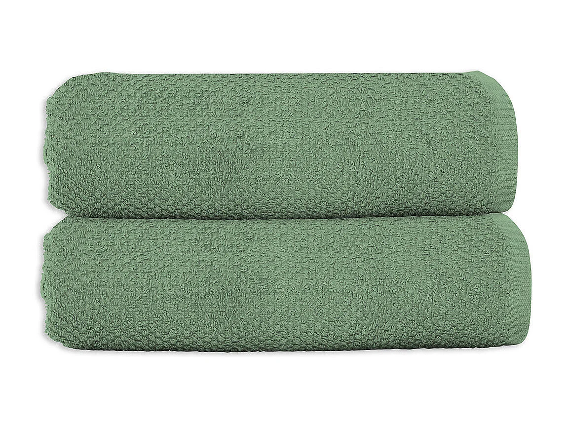 Lot 2 serviettes de bain 70x140 coton éponge