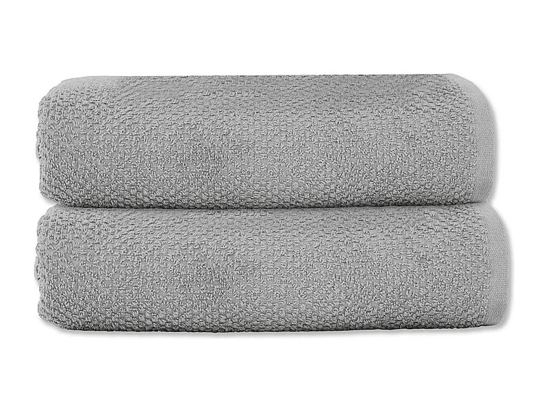 Lot 2 serviettes de toilette 50x90 coton éponge