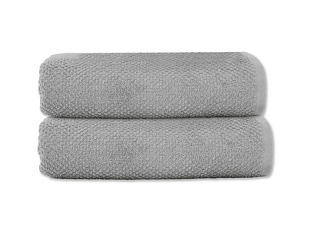 Lot 2 serviettes de toilette 50x90 coton éponge