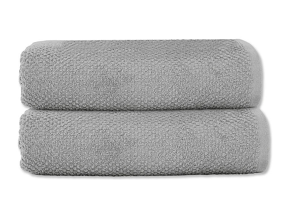 Lot 2 serviettes de toilette 50x90 coton éponge