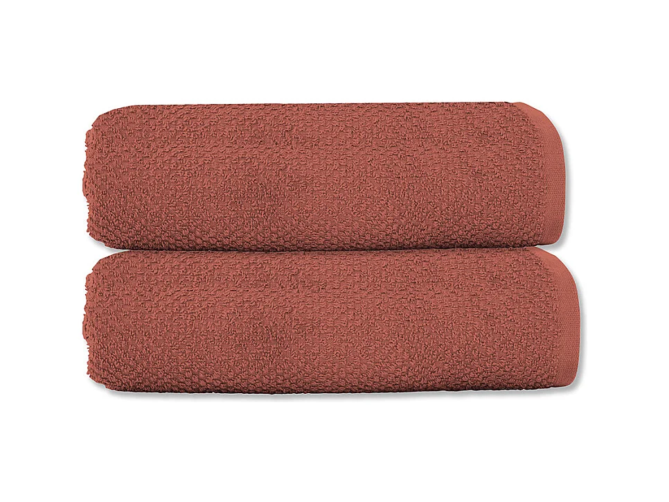 Lot 2 serviettes de toilette 50x90 coton éponge