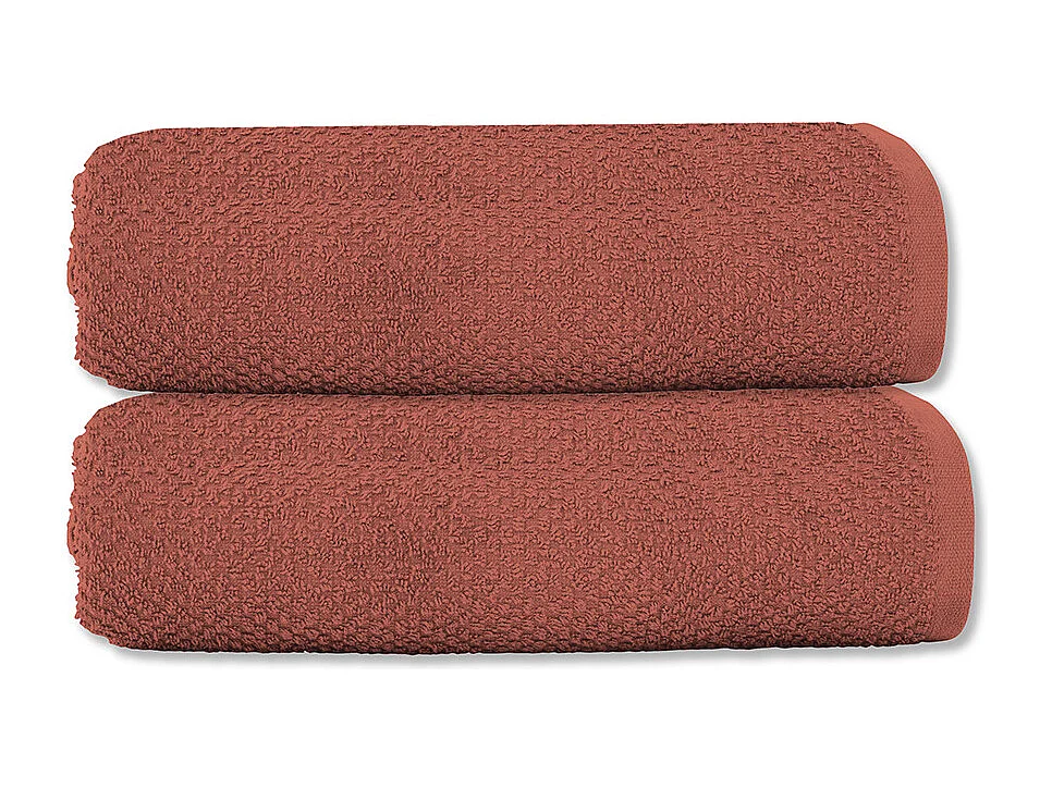 Lot 2 serviettes de toilette 50x90 coton éponge