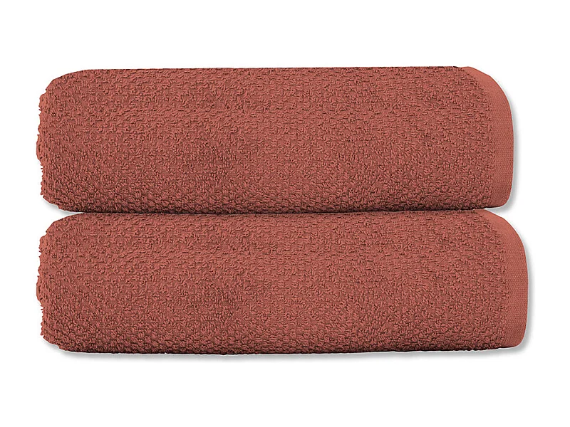 Lot 2 serviettes de toilette 50x90 coton éponge