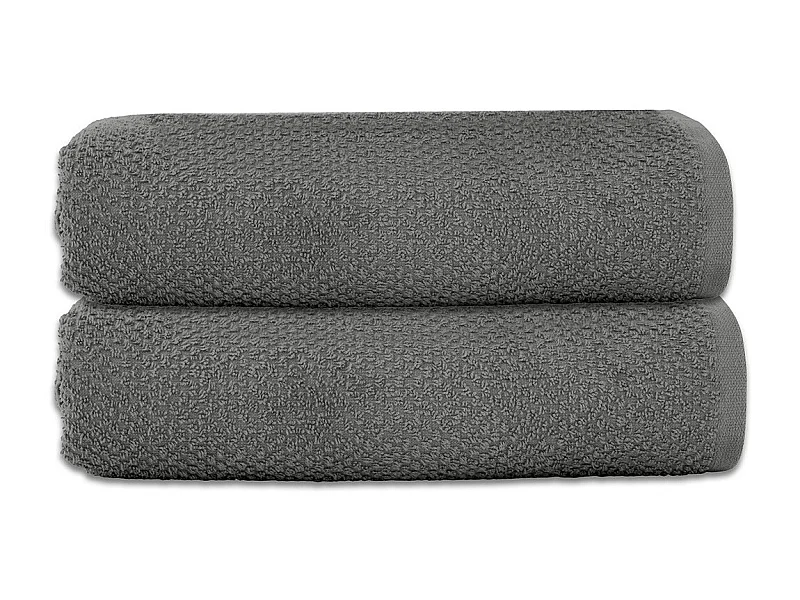 Lot 2 serviettes de bain 70x140 coton éponge