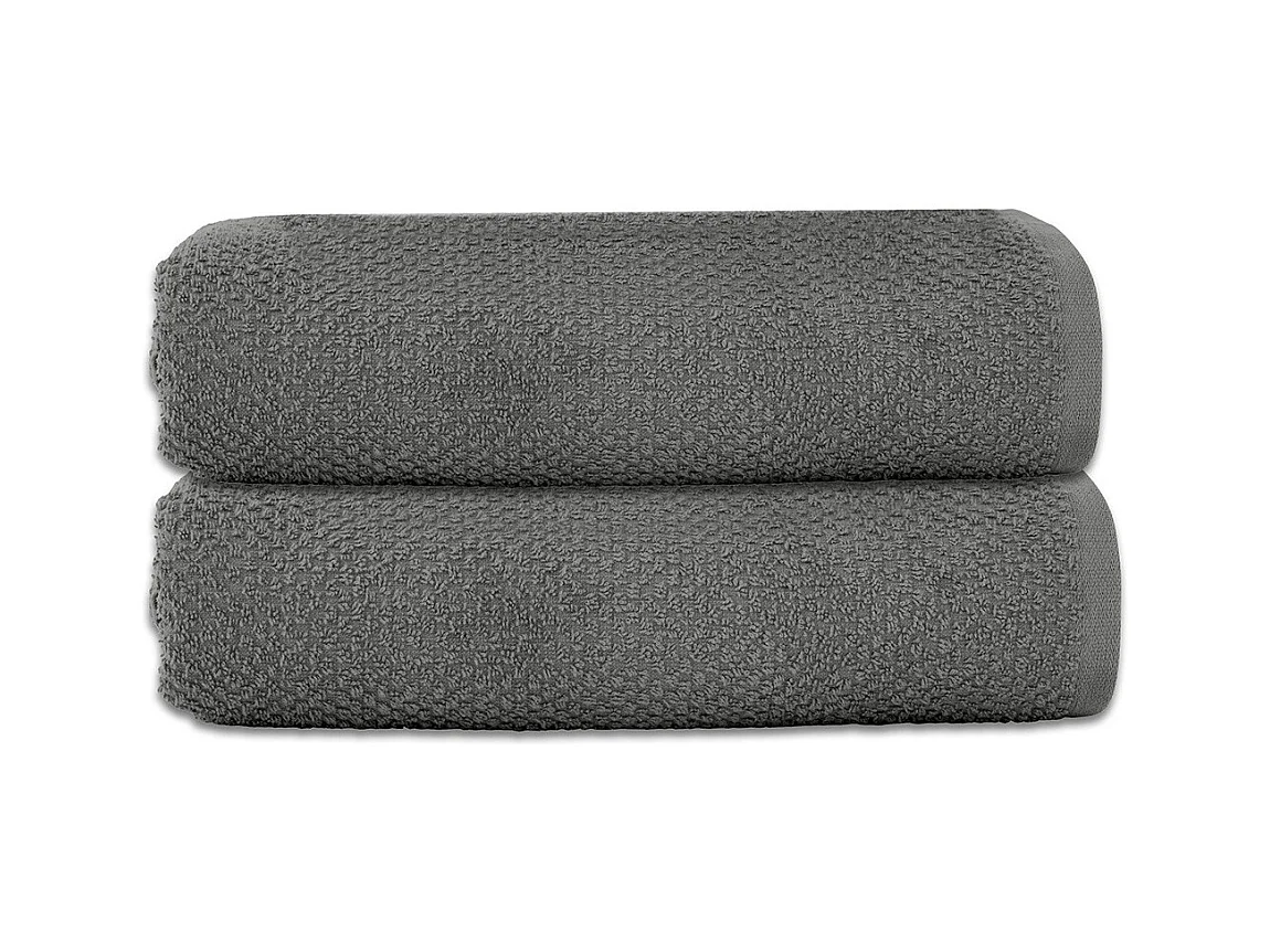 Lot 2 serviettes de bain 70x140 coton éponge