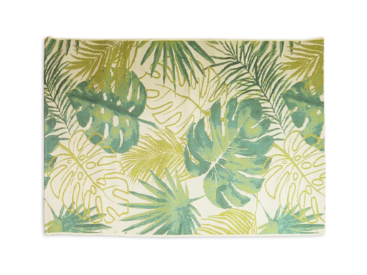 Tapis déco intérieur et extérieur tropical 120x170cm
