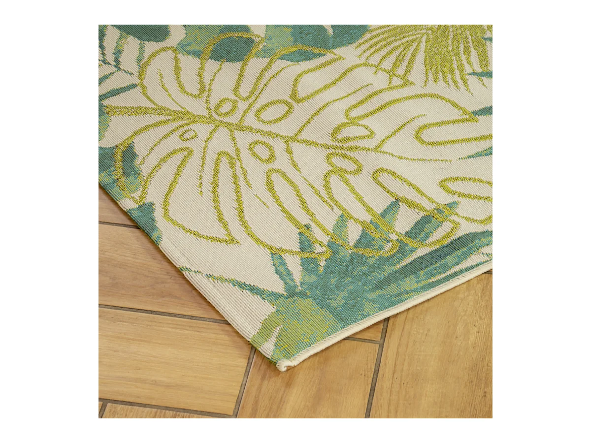 Tapis déco intérieur et extérieur tropical 120x170cm