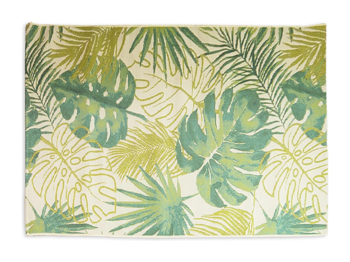 Tapis déco intérieur et extérieur tropical 120x170cm