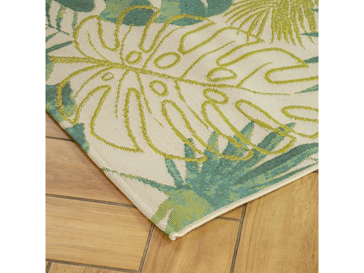 Tapis déco intérieur et extérieur tropical 120x170cm