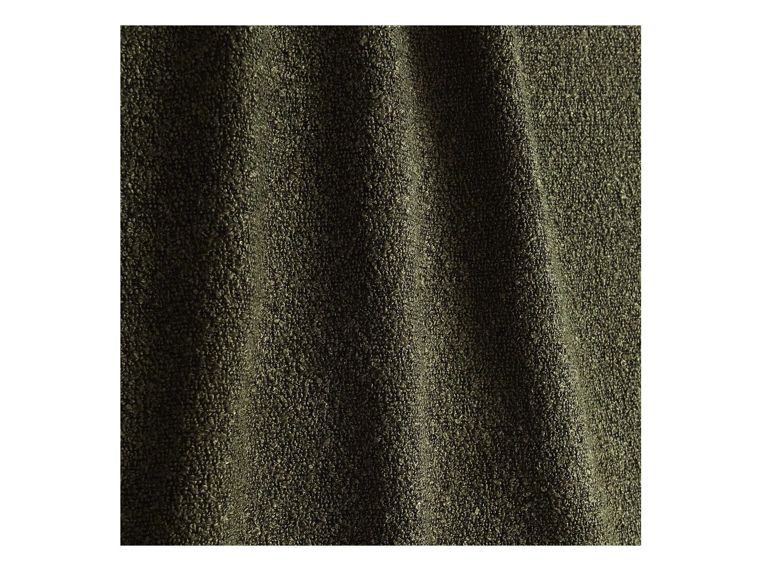 Lot de 2 chaises bouclette kaki et pieds noirs LUNA