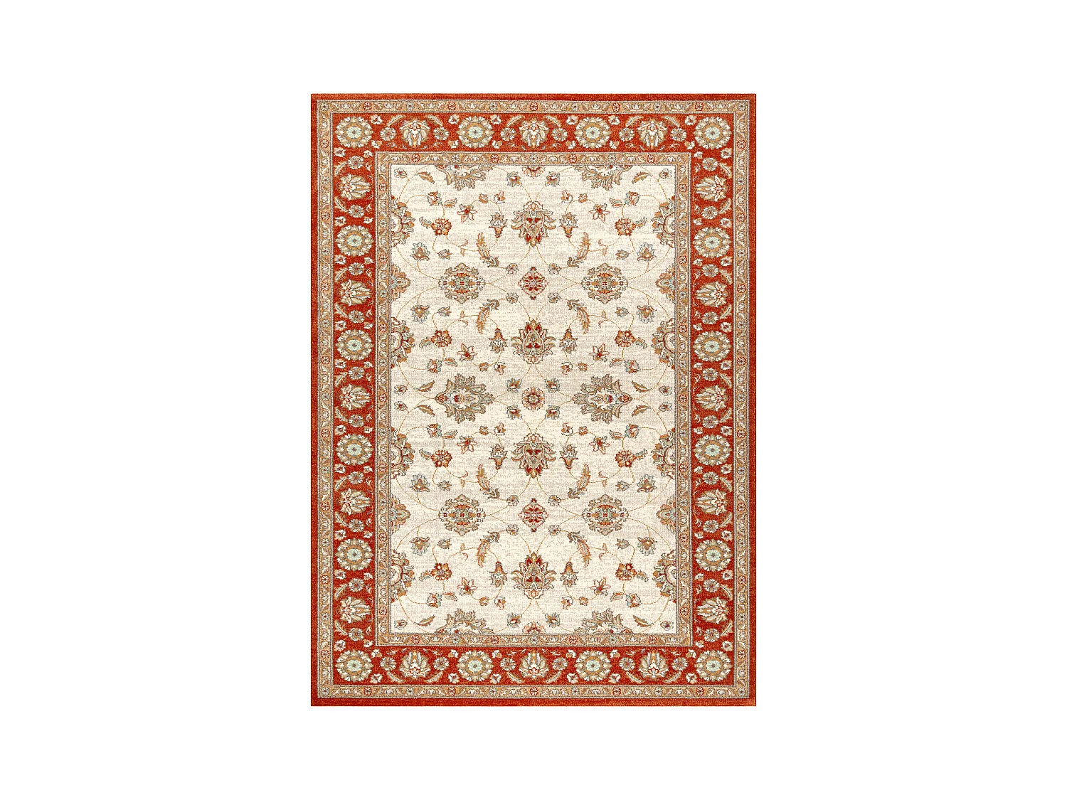 Tapis en laine SOHO 477.15.LA103 OSTA Ornement, cadre naturel beige /  240x340 cm