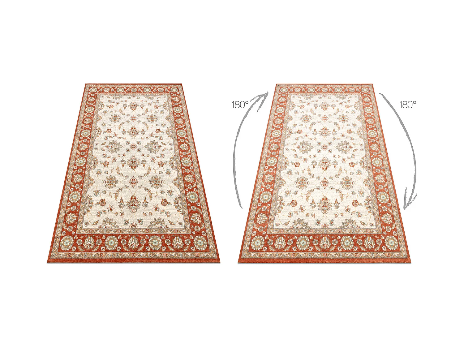 Tapis en laine SOHO 477.15.LA103 OSTA Ornement, cadre naturel beige /  240x340 cm