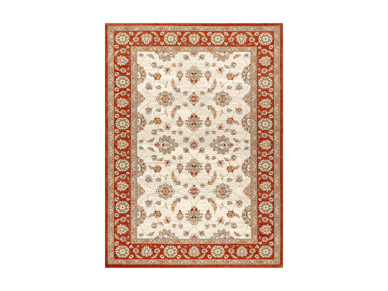 Tapis en laine SOHO 477.15.LA103 OSTA Ornement, cadre naturel beige /  240x340 cm