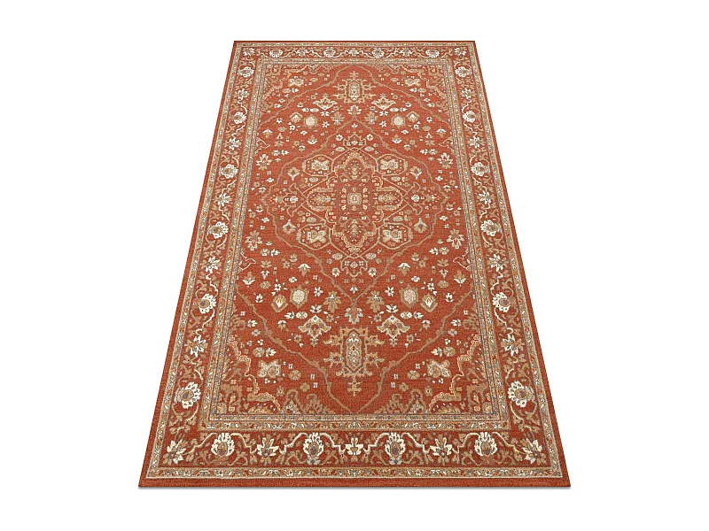 Tapis en laine SOHO 477.01.LA301 OSTA Ornement, cadre naturel terre cu 200x300 cm