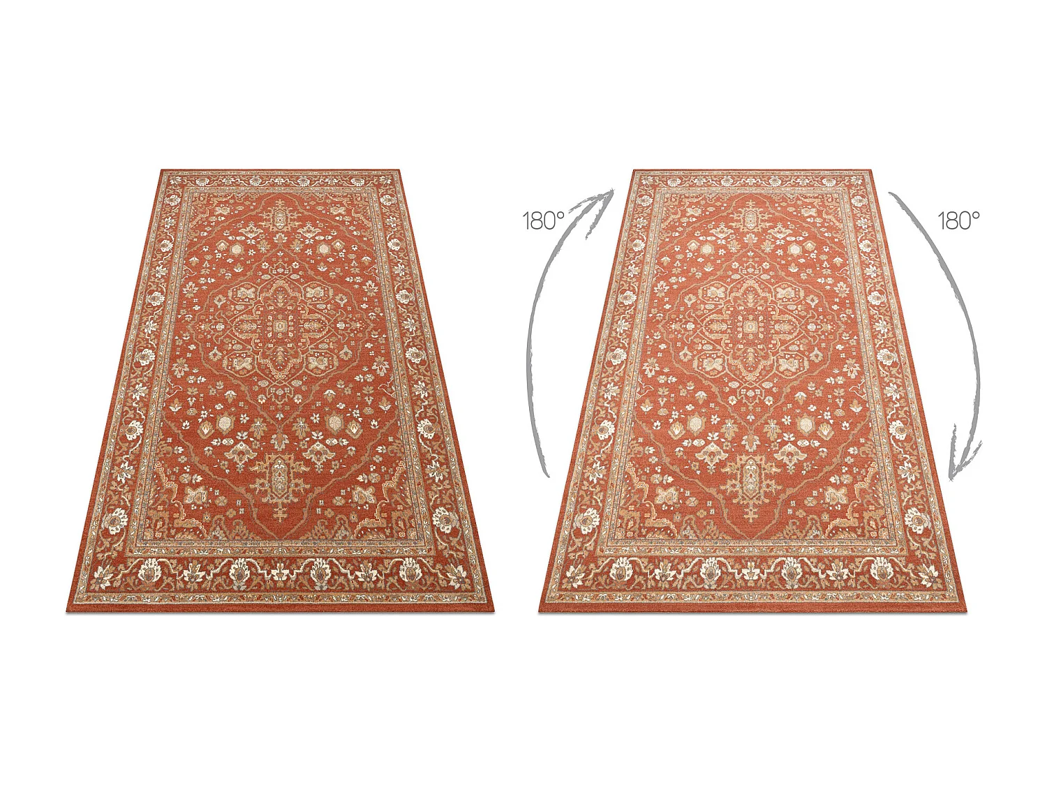 Tappeto in lana SOHO 477.01.LA301 OSTA Ornamento, cornice naturale ter 200x300 cm