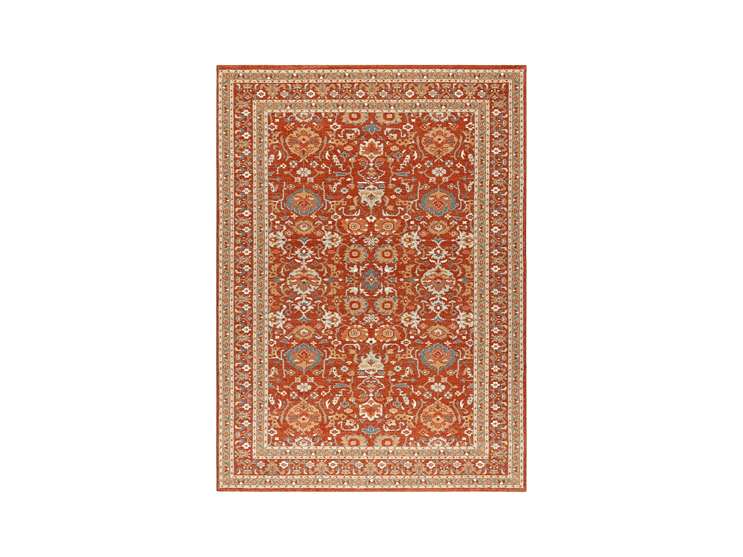 Tapis en laine SOHO 477.26.LA300 OSTA Ornement, cadre naturel terre cu 160x240 cm