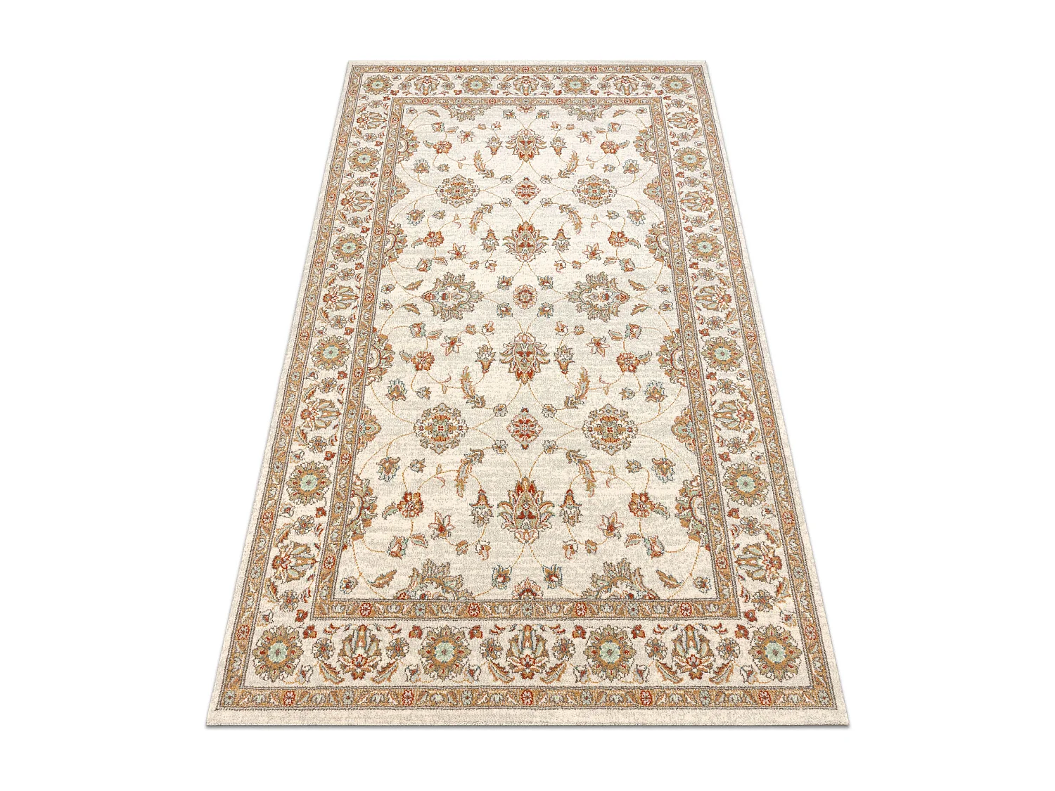Tapis en laine SOHO 477.15.LA102 OSTA Ornement, cadre naturel beige 135x200 cm